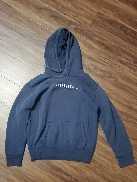 Hollister Tops - Hollister Dark Navy Logo Hooded Sweatshirt